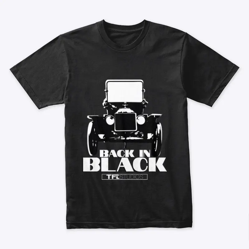 Back in Black T-Shirt (White Text)